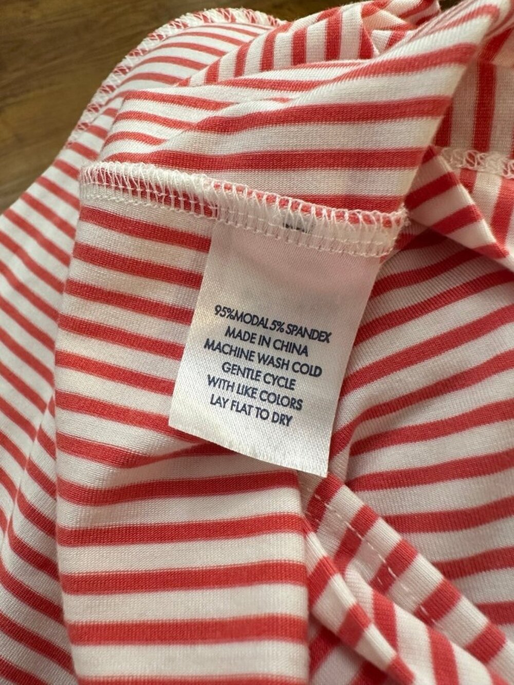 LAKE Pajamas DreamModal Kimono in red Pencil Stripe M - Picture 7 of 7